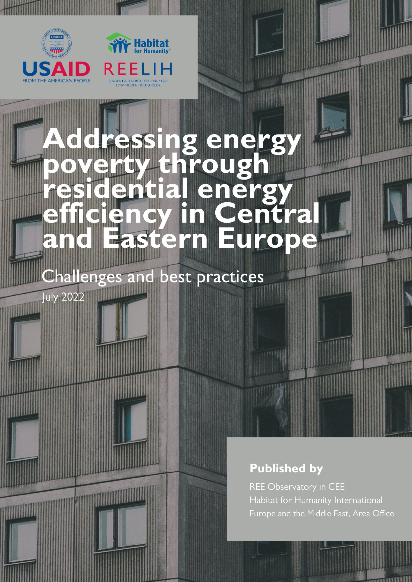 cover page of the July 2022 issue of the Residential Energy Efficiency Observatory in Central and Eastern Europe publication
